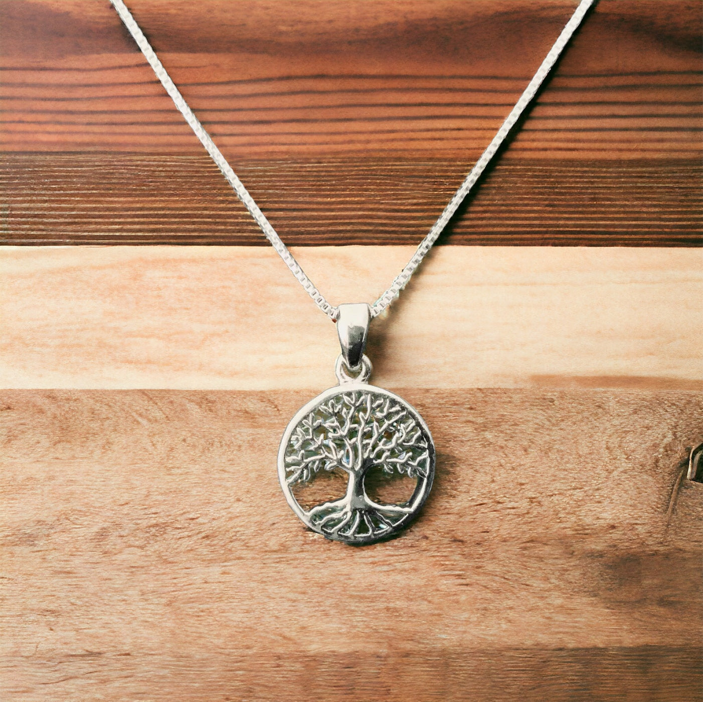 925 Sterling Silver Tree of Life Pendant Necklace + Free Chain