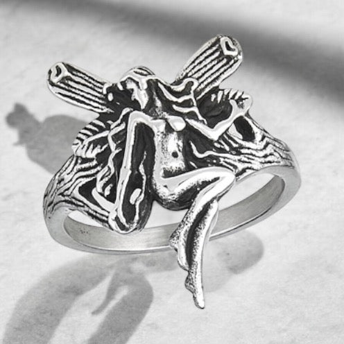 Large 316L Surgical Stainless Steel Fairy Ring Size 6-10