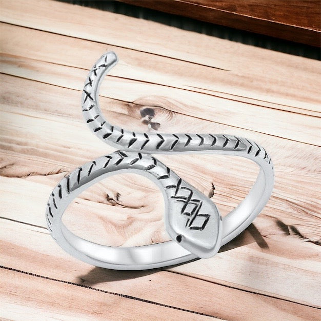 925 Sterling Silver Snake Ring Band Size 4 -10