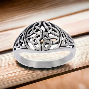 Silver Celtic Triquetra / Trinity Knot Ring