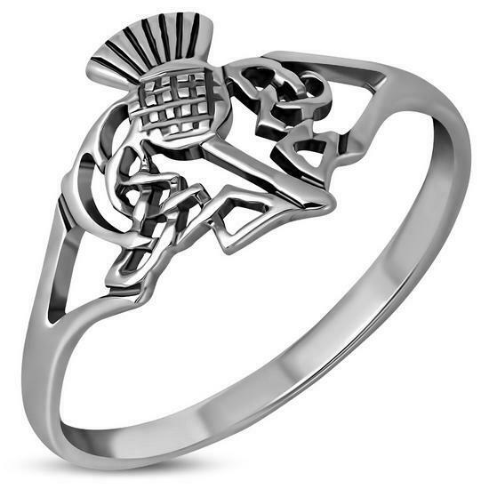 925 Sterling Silver Scottish Thistle Ring