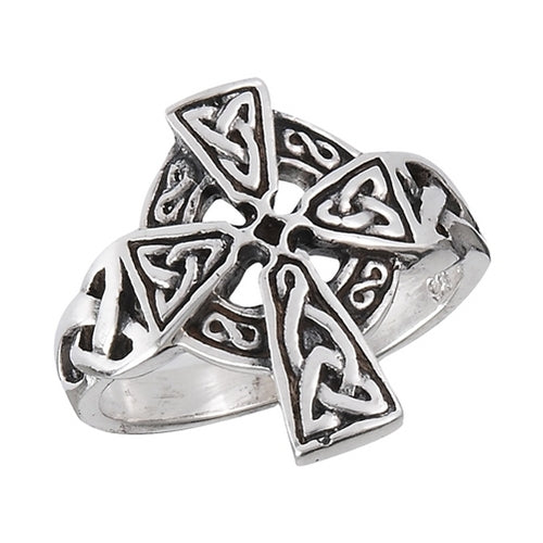 Silver Celtic Cross Ring