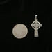925 Sterling Silver Celtic Cross Pendant Necklace + Free Chain