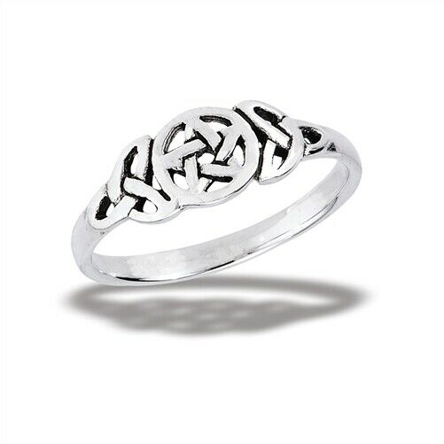 925 Sterling Silver Celtic Pentacle Knot Ring Size 5-10