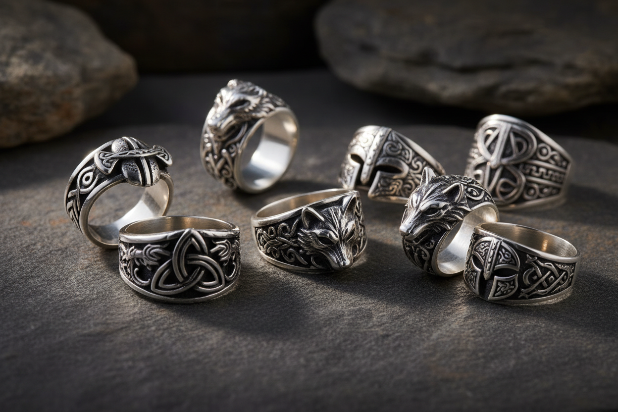 Silver Celtic Men Rings