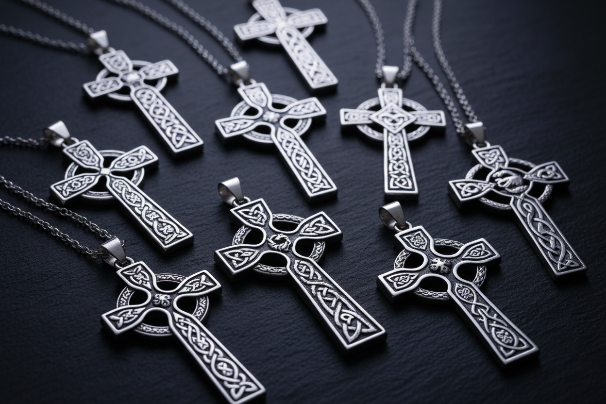 Silver Celtic Cross Pendants Collection