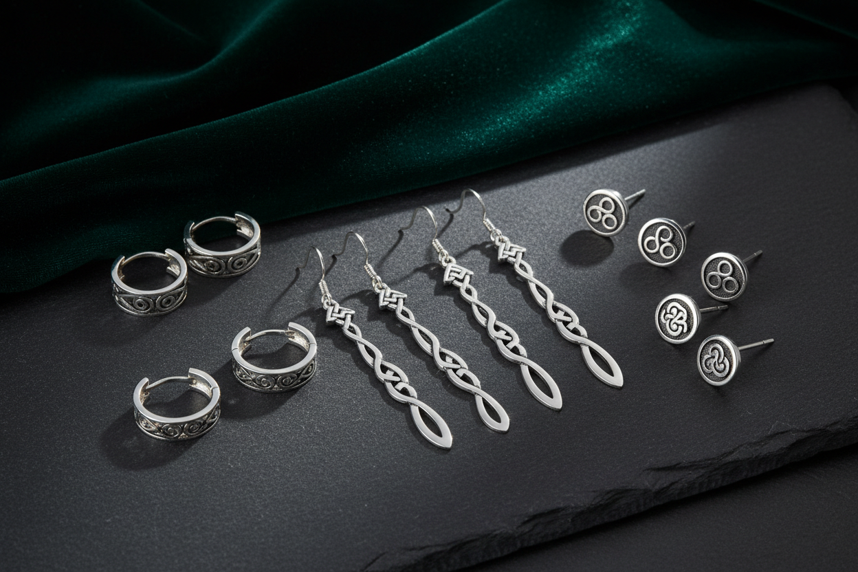 Silver Celtic Earrings