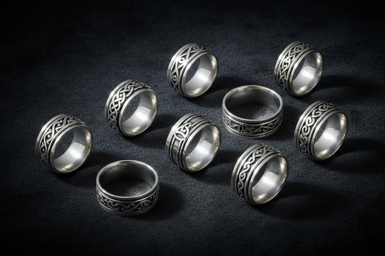 Silver Celtic Spinner Rings