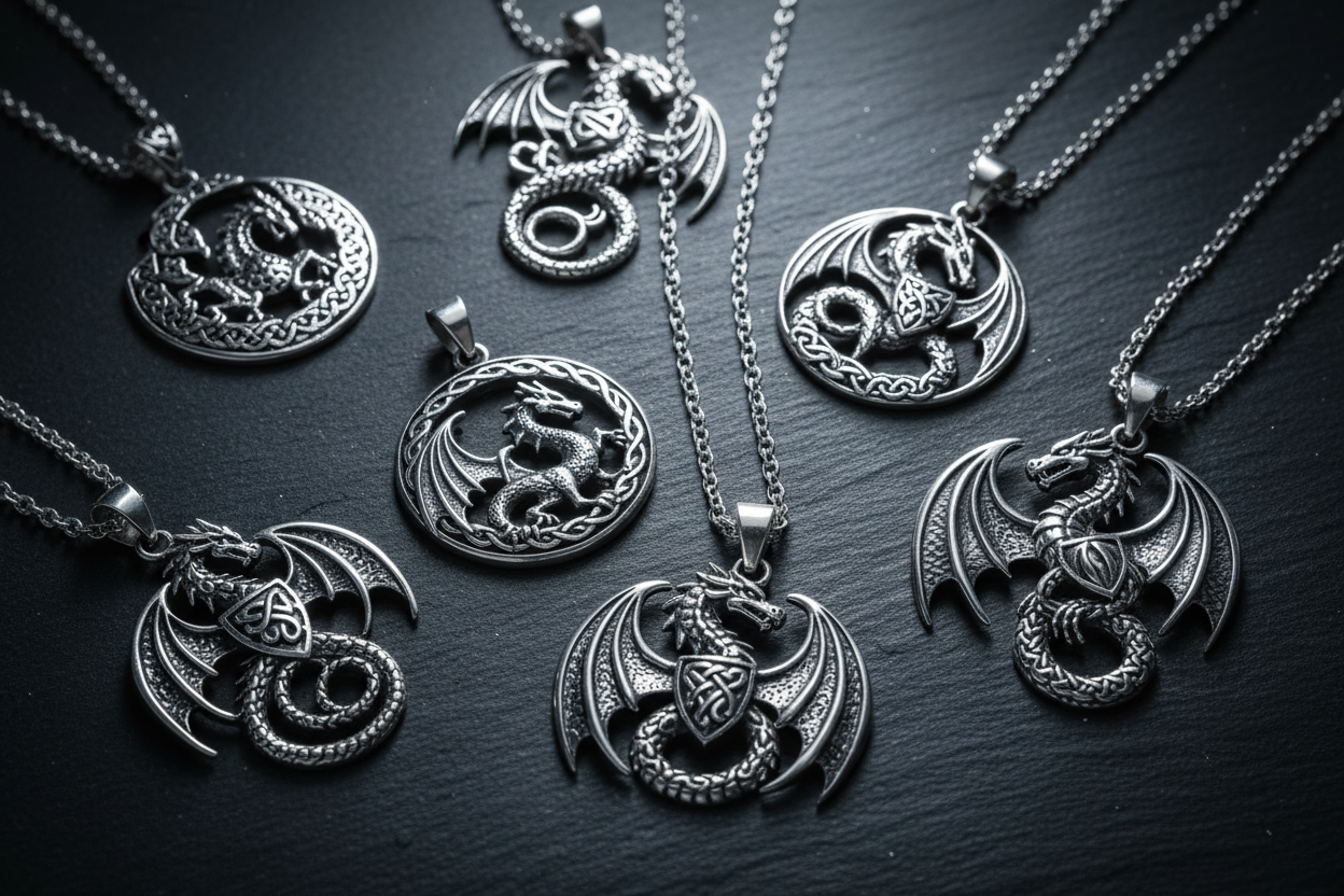 Silver Dragon Pendants Collection