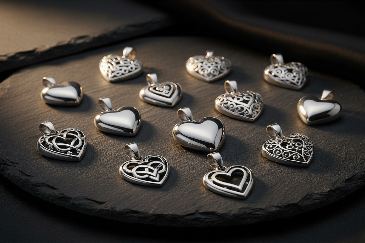 Silver Heart Pendants