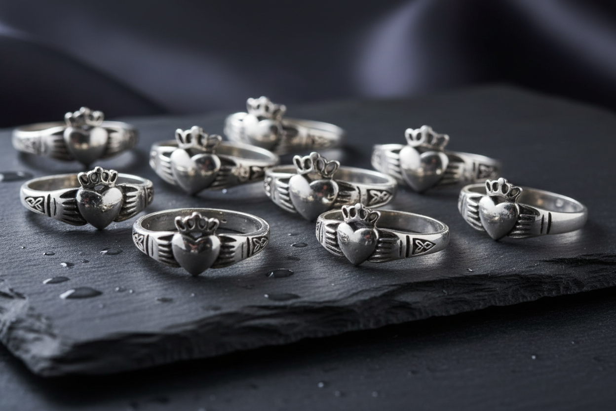 Silver Irish Claddagh Rings