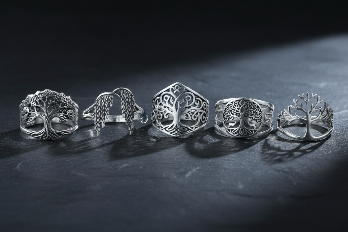 Silver Tree of Life Rings