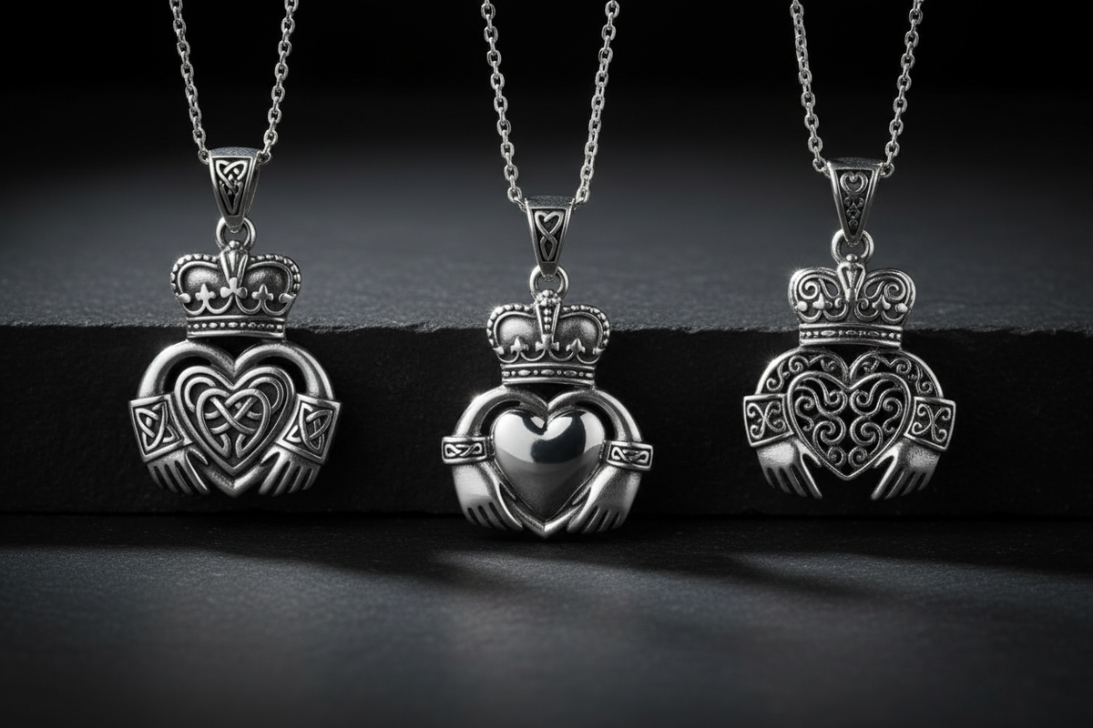 Silver Irish Claddagh Pendants