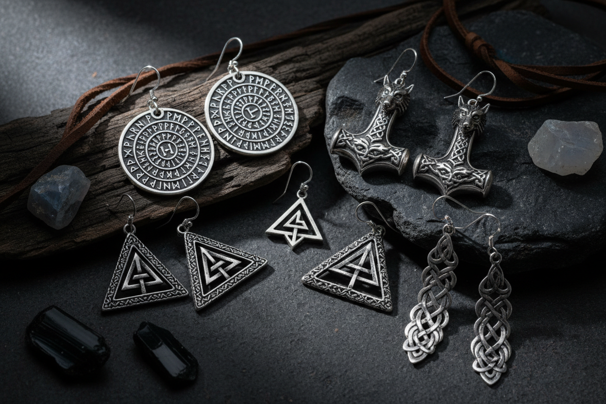 Silver Viking Earrings