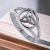 Silver Celtic Triquetra / Trinity Knot Ring