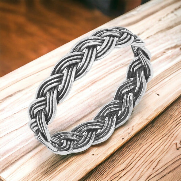 925 Sterling Silver Celtic Weave of Eternity Ring Band Size 3-13