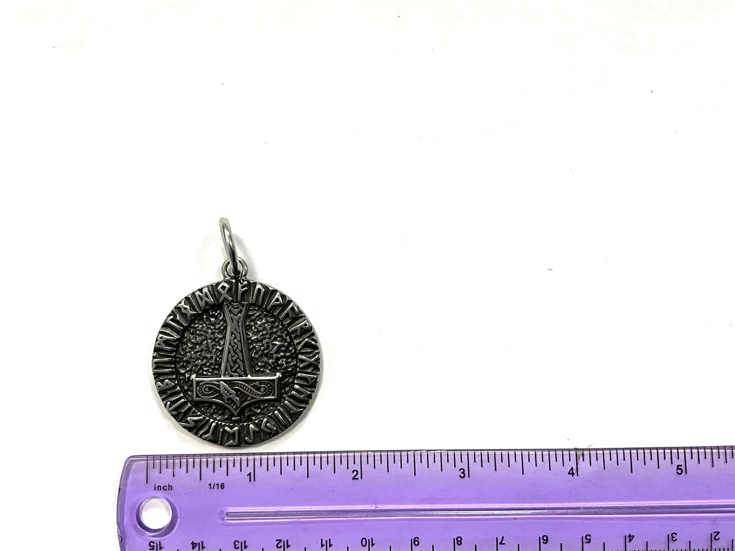 Large 316L Surgical Stainless Steel Viking Norse Thors Hammer Mjolnir Pendant + Free Chain Necklace