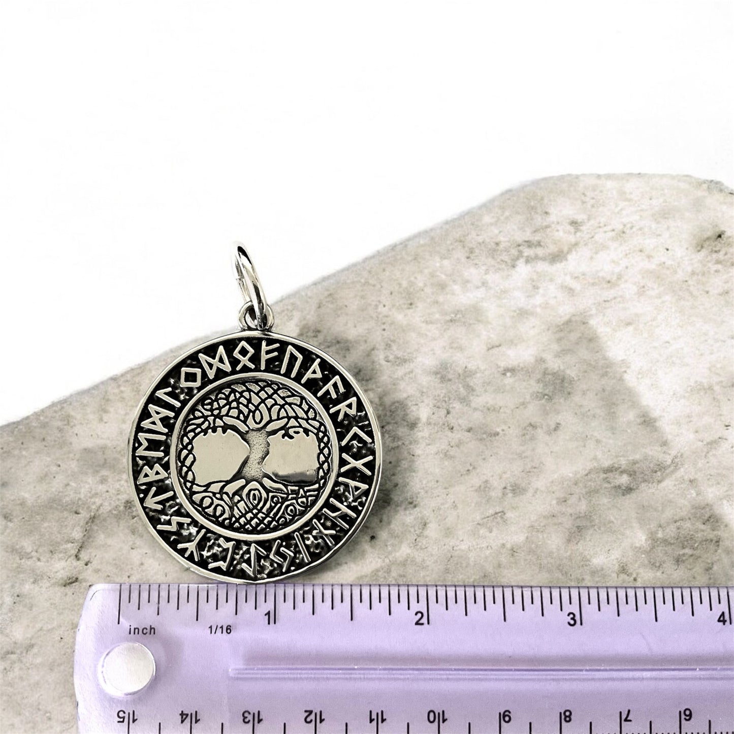 Large 316L Surgical Stainless Steel Viking Celtic Tree of Life Pendant + Free Chain Necklace