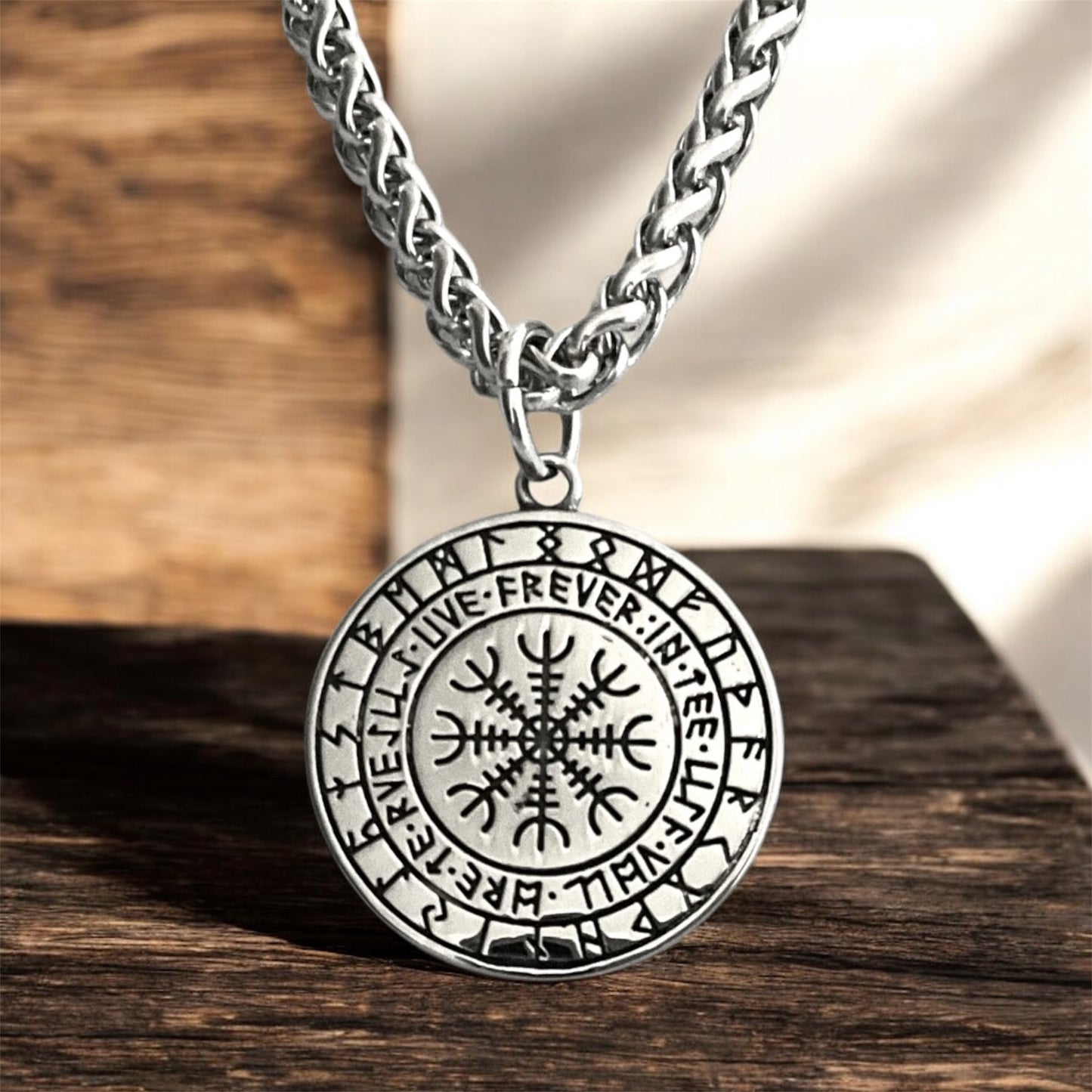 Large 316L Surgical Stainless Steel Viking Celtic Tree of Life Pendant + Free Chain Necklace