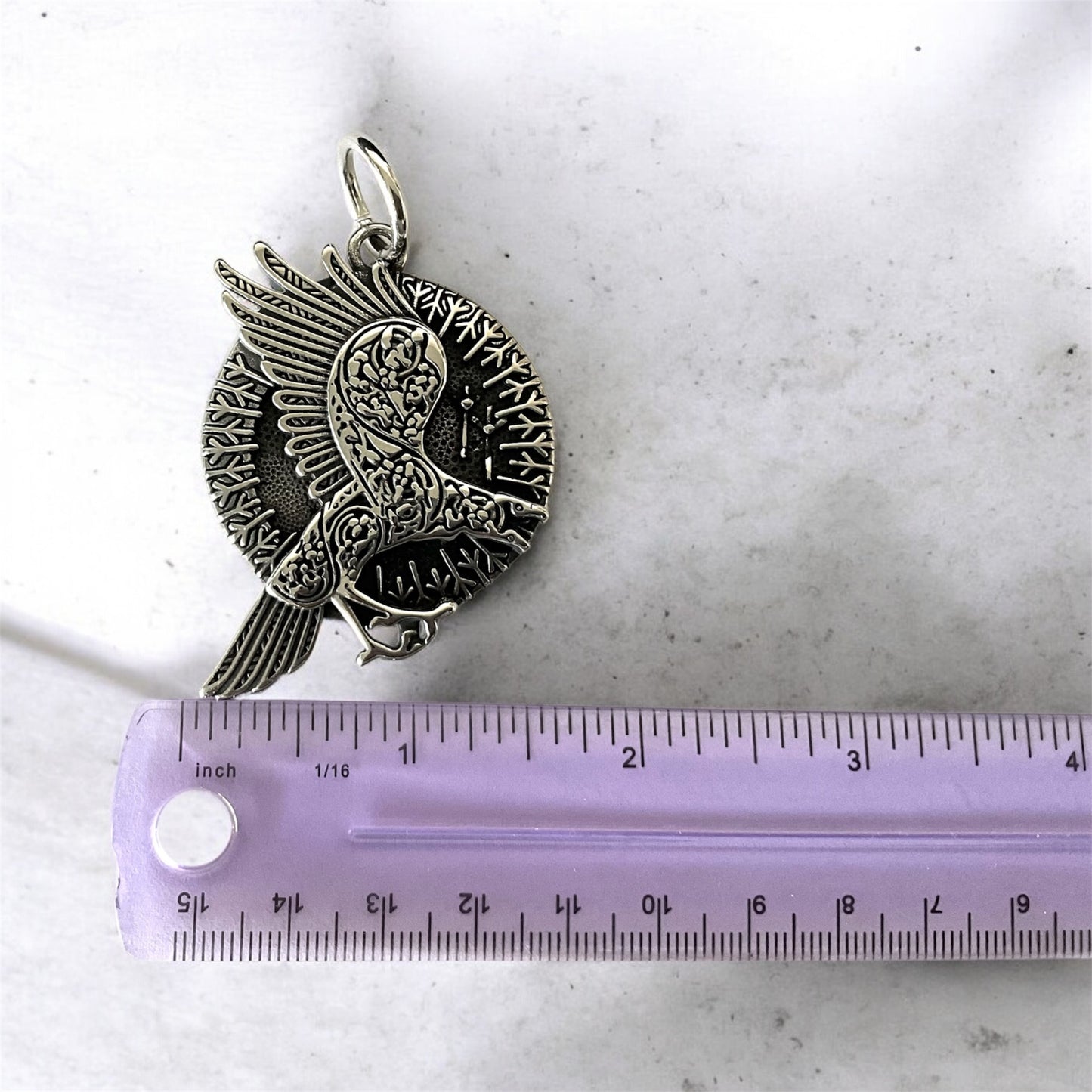 Large 316L Surgical Stainless Steel Viking Celtic Eagle Pendant + Free Chain Necklace