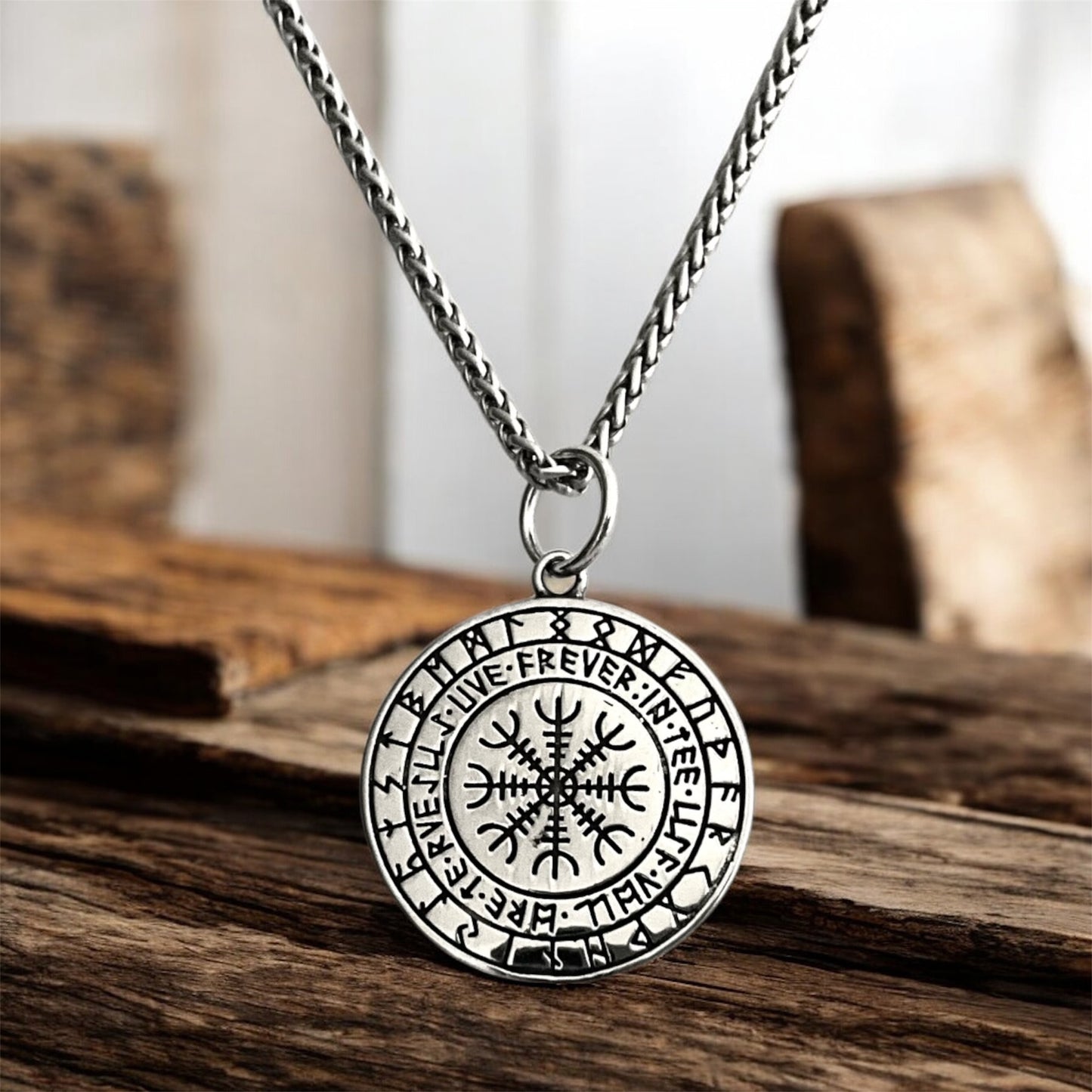 Large 316L Surgical Stainless Steel Viking Celtic Tree of Life Pendant + Free Chain Necklace