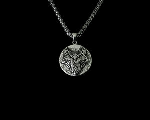 Handcast 925 Sterling Silver Norse Viking Celtic Wolf Rune Alphabet  Pendant + Free Chain