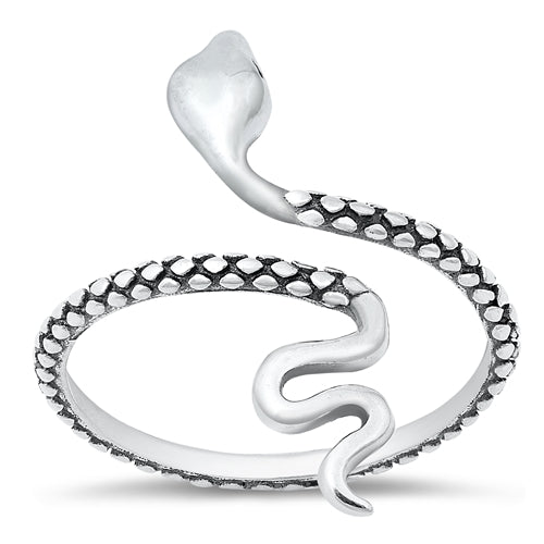 925 Sterling Silver Snake Ring Band Size 5-10
