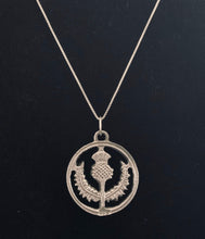 Handcast 925 Sterling Silver Scottish Thistle Pendant + Free Chain