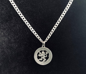 Handcast 925 Sterling Silver Scottish Lion Rampant Necklace