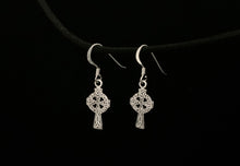 925 Sterling Silver Celtic Cross Dangle Earrings