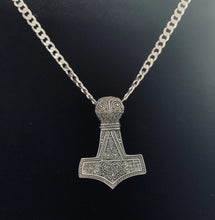 Large Handcast 925 Sterling Silver Norse Viking Thor's Thors Hammer Mjolnir Pendant + Free Chain