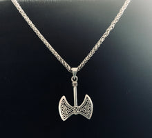 Handcast 925 Sterling Silver Celtic Viking Norse Battle Axe Pendant Necklace + Free Chain