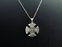 Handcast Sterling Silver Celtic Equal Sided Filigree Cross Pendant FREE Chain