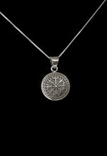 Handcast 925 Sterling Silver Norse Viking Compass Vegvisir Pendant Necklace + Free Chain