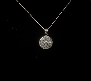 Handcast 925 Sterling Silver Norse Viking Compass Vegvisir Skull Pendant Necklace + Free Chain