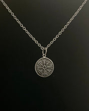 Handcast 925 Sterling Silver Norse Viking Compass Vegvisir Pendant Necklace + Free Chain