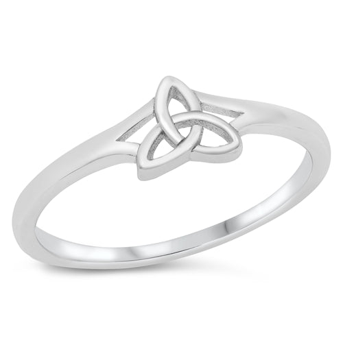 925 Sterling Silver Celtic Trinity Triquetra Knot Ring Band Size 4-10