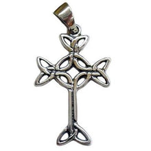 Silver Celtic Knot Cross Pendant + Free Chain