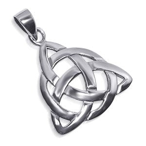 Silver Celtic Triquetra / Trinity Knot Pendant + Free Chain