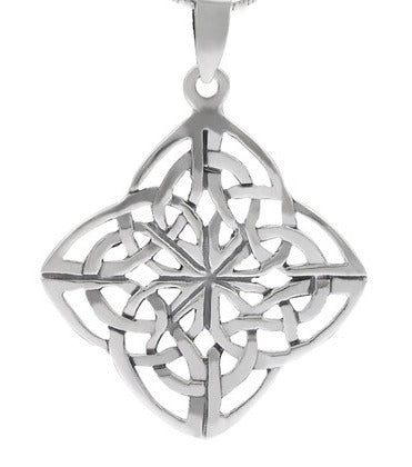 Large Silver Celtic Mother's Knot Pendant + Free Chain