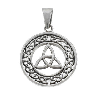 Silver Celtic Triquetra / Trinity Knot Pendant + Free Chain
