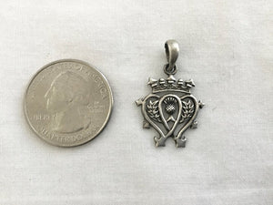Handcast 925 Sterling Silver Scottish Luckenbooth Thistle Pendant
