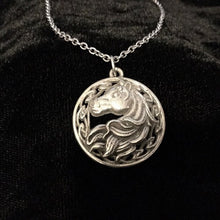 Handcast 925 Sterling Silver Celtic Epona Horse Pendant + Free Chain