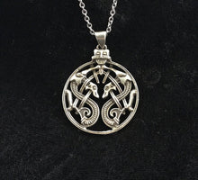 Handcast 925 Sterling Silver Celtic Dragon Necklace