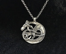 Handcast 925 Sterling Silver Celtic Ouroboros Dragon Necklace