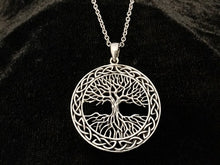 Large 925 Sterling Silver Handcast Tree of Life Pendant + Free Chain