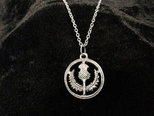 Handcast 925 Sterling Silver Scottish Thistle Pendant + Free Chain