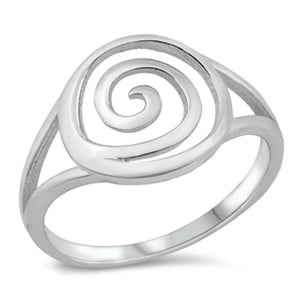 925 Sterling Silver Celtic Spiral Ring Band Size 4-10