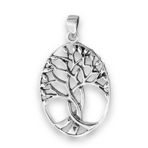 Sterling Silver Tree of Life Pendant + Free Chain