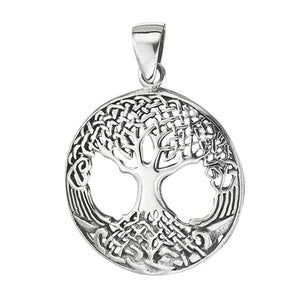 Sterling Silver Celtic Tree of Life Pendant + Free Chain